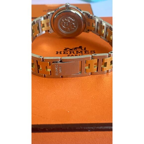 Authentic Hermès Clipper CL4.220 24mm Women’s Two-Tone - Picture 8 of 11